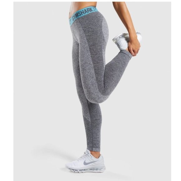 Gymshark Flex Legging  - Charcoal Marl Gray I Size Small - Picture 3 of 9